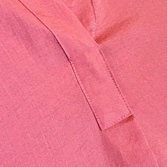 Rachel Rachel Roy Split-Neck Blouse – Dusty Rose – Women’s L - Picture 2 of 5